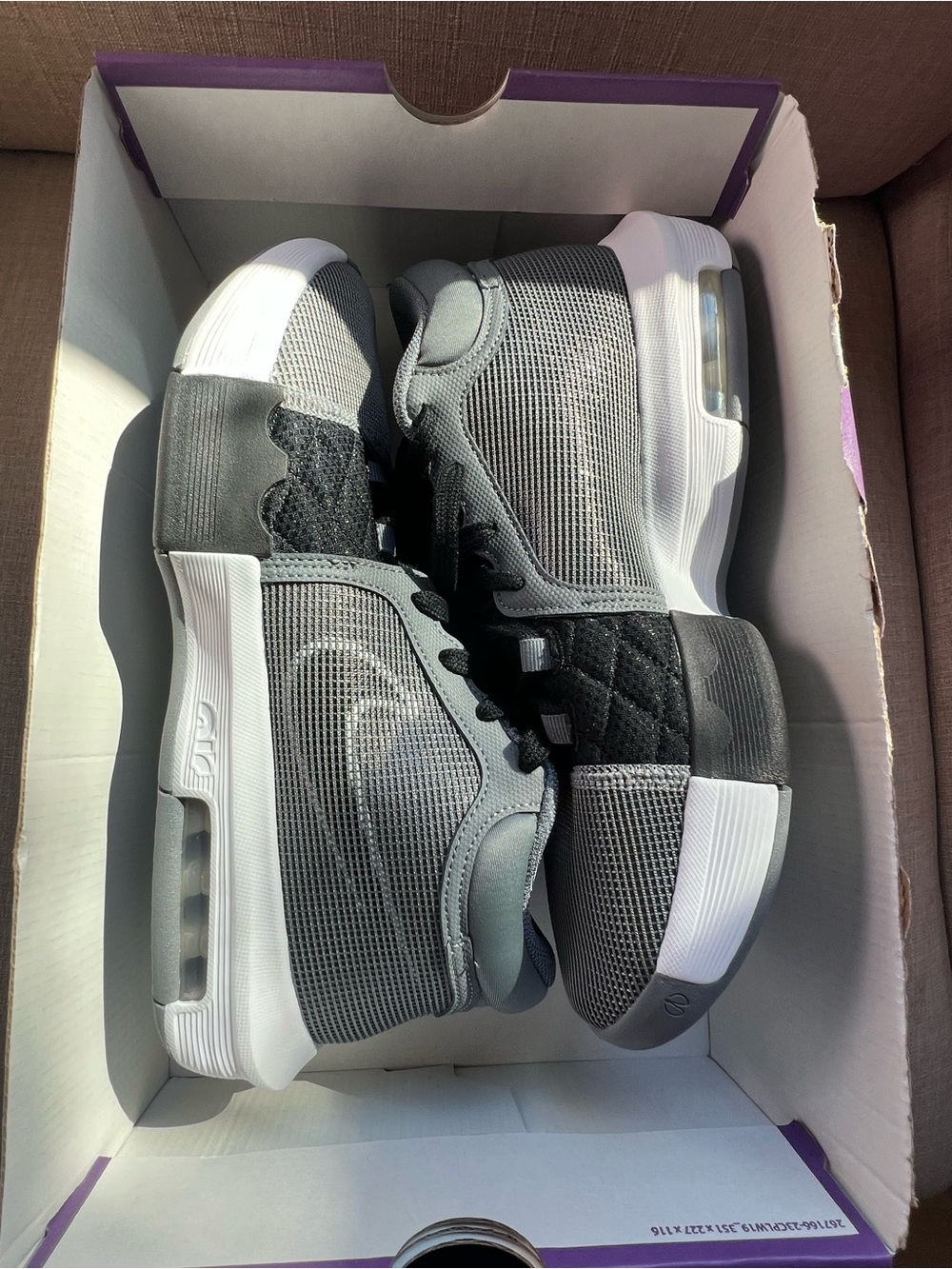 Nike Men’s Gray and Black Low-Top Sneakers size 10